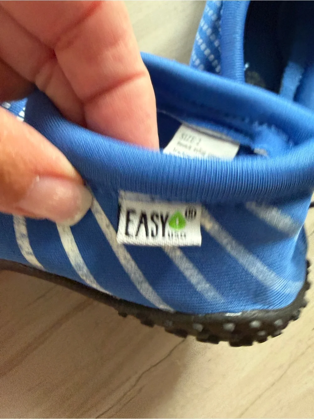 Kids Blue Slip-On Water Shoes with Grippy Sole
